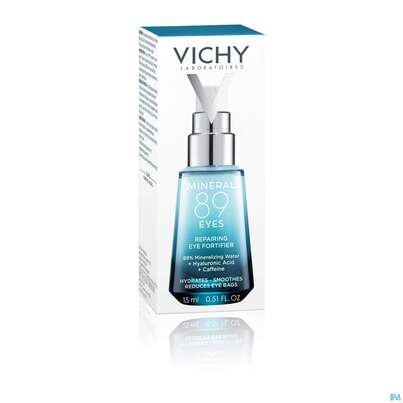 Sie sehen eine Packung Vichy Mineral 89 Augen 15ml, Produktbild: 07 Vichy Mineral 89 Augen 15ml, A-Nr.: 5090462 - 07