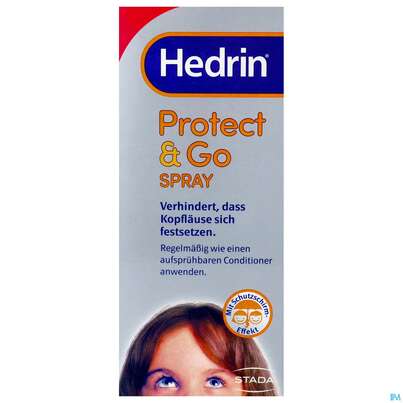 Sie sehen eine Packung Hedrin Protect +go Spray -sta 120ml, Produktbild: 01 Hedrin Protect +go Spray -sta 120ml, A-Nr.: 5062402 - 01