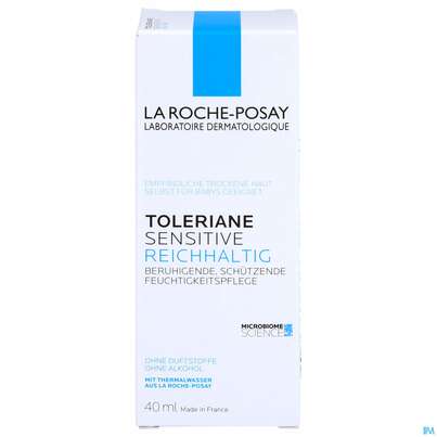 Sie sehen eine Packung La Roche Posay Gesichtspflege Toleriane/sensitive Riche 40ml, Produktbild: 01 La Roche Posay Gesichtspflege Toleriane/sensitive Riche 40ml, A-Nr.: 5063063 - 01