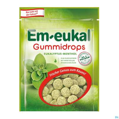 Em-eukal Gummidrops Zuckerhaltig Eukalyptus Menthol 90g, A-Nr.: 4335252 - 01