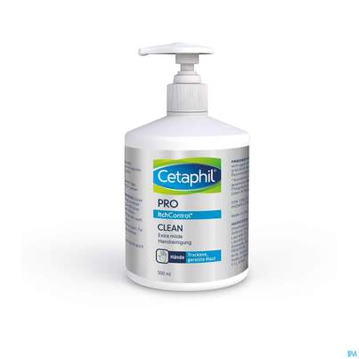 Sie sehen eine Packung Cetaphil Pro Itch Control Handreinigung Extra Mild 500ml, Produktbild: 01 Cetaphil Pro Itch Control Handreinigung Extra Mild 500ml, A-Nr.: 4778825 - 01