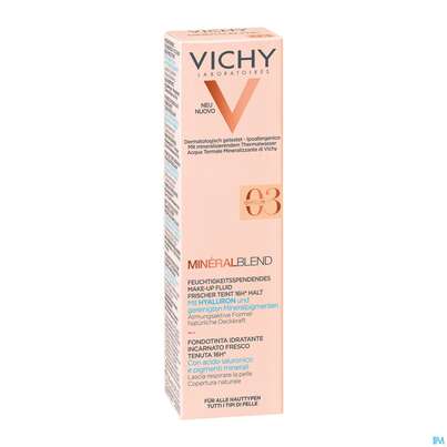 Sie sehen eine Packung Vichy Mineralblend Fluid 03 Gypsum 30ml, Produktbild: 01 Vichy Mineralblend Fluid 03 Gypsum 30ml, A-Nr.: 5045237 - 01