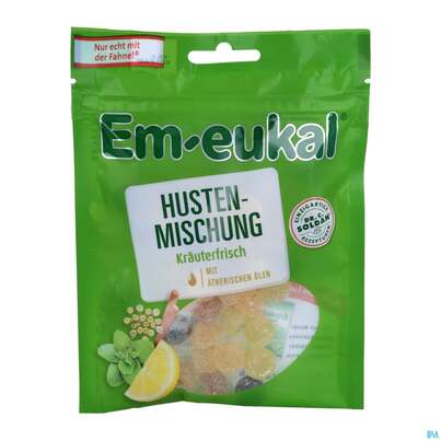 Sie sehen eine Packung Em-eukal Gummidrops Zuckerhaltig Hustenmischung 90g, Produktbild: 01 Em-eukal Gummidrops Zuckerhaltig Hustenmischung 90g, A-Nr.: 4771177 - 01