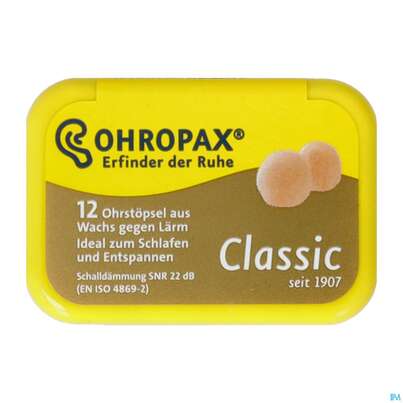 Ohrenschutz Ohropax/classic Ohrstoepsel Wachs In Der Dose Ger 12st, A-Nr.: 5024287 - 01
