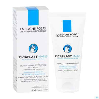 Sie sehen eine Packung La Roche Posay Cicaplast/mains Hautbarriere Handcreme 50ml, Produktbild: 04 La Roche Posay Cicaplast/mains Hautbarriere Handcreme 50ml, A-Nr.: 4271606 - 04