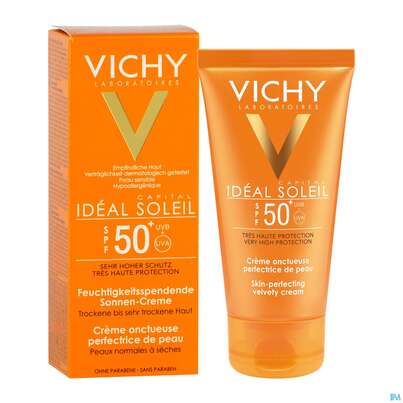 Sie sehen eine Packung Sonnenprodukte Vichy Ideal Soleil Gesichtscreme Lsf 50+ Hautper. 50ml, Produktbild: 05 Sonnenprodukte Vichy Ideal Soleil Gesichtscreme Lsf 50+ Hautper. 50ml, A-Nr.: 4090307 - 05