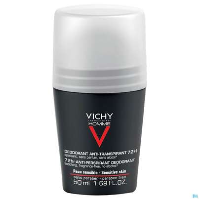 Sie sehen eine Packung Vichy Homme Deo Extreme 72h Int.regulierend 50ml, Produktbild: 01 Vichy Homme Deo Extreme 72h Int.regulierend 50ml, A-Nr.: 3724388 - 01