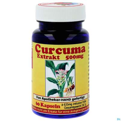 Curcuma Kapseln 500mg Extrakt 60st, A-Nr.: 4171773 - 01