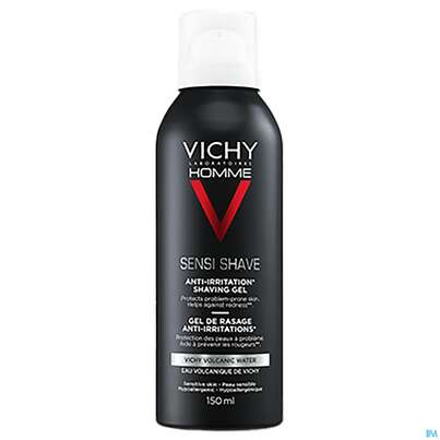 Sie sehen eine Packung Rasiercreme,-seife,-wasser Vichy Homme Rasiergel Anti-hautirritierend 150ml, Produktbild: 01 Rasiercreme,-seife,-wasser Vichy Homme Rasiergel Anti-hautirritierend 150ml, A-Nr.: 3595867 - 01