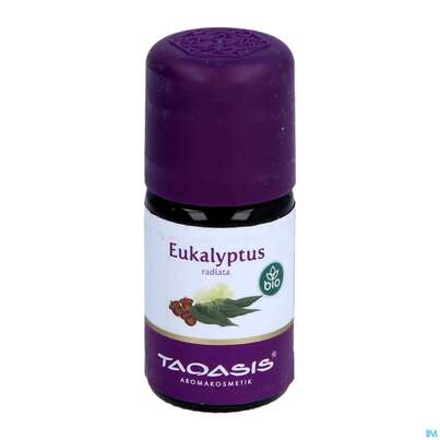 Sie sehen eine Packung Taoasis Eukalyptusöl Radiata Bio 5ml, Produktbild: 01 Taoasis Eukalyptusöl Radiata Bio 5ml, A-Nr.: 3494913 - 01