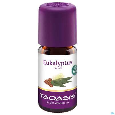 Sie sehen eine Packung Taoasis Eukalyptusöl Radiata Bio 5ml, Produktbild: 02 Taoasis Eukalyptusöl Radiata Bio 5ml, A-Nr.: 3494913 - 02