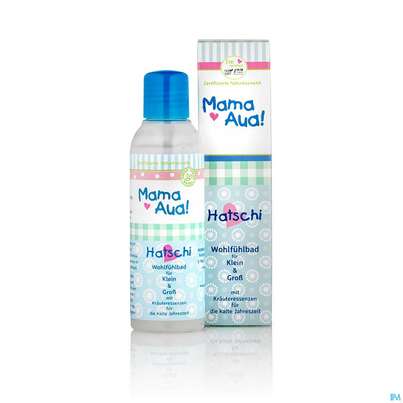 Sie sehen eine Packung Mama-aua Hatschi Kraeuterbad Baby/kinder 150ml, Produktbild: 03 Mama-aua Hatschi Kraeuterbad Baby/kinder 150ml, A-Nr.: 3878482 - 03