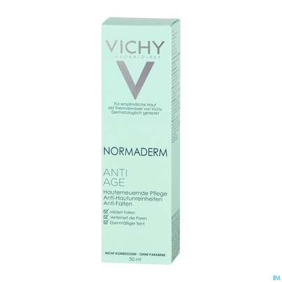 Sie sehen eine Packung Vichy Normaderm Anti-age 50ml, Produktbild: 04 Vichy Normaderm Anti-age 50ml, A-Nr.: 3855860 - 04