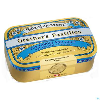 Grether's Pastilles Blackcurrant Zuckerhaltig 110g, A-Nr.: 1234705 - 01