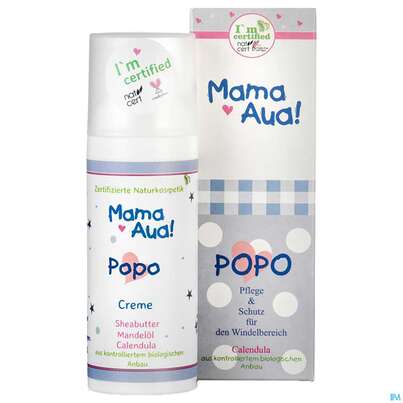 Sie sehen eine Packung Mama-aua Creme Popo Natur 50ml, Produktbild: 04 Mama-aua Creme Popo Natur 50ml, A-Nr.: 3841556 - 04