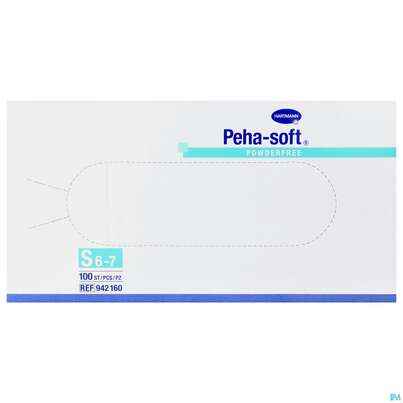 Sie sehen eine Packung Untersuchungshandschuhe Latex Unsteril Peha Soft Puderfrei S 100st, Produktbild: 02 Untersuchungshandschuhe Latex Unsteril Peha Soft Puderfrei S 100st, A-Nr.: 2010793 - 02