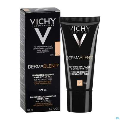 Sie sehen eine Packung Vichy Dermablend Make-up 15 Opal 30ml, Produktbild: 05 Vichy Dermablend Make-up 15 Opal 30ml, A-Nr.: 3044618 - 05