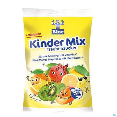 Sie sehen eine Packung Bloc Traubenzucker Beutel Kinder Mix 75g, Produktbild: 01 Bloc Traubenzucker Beutel Kinder Mix 75g, A-Nr.: 1806219 - 01