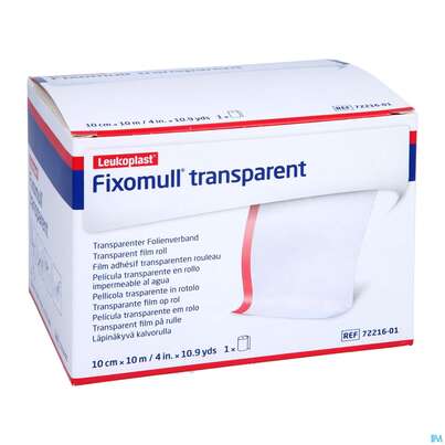 Sie sehen eine Packung Fixierbinden Fixomull Transparent Fixierverband Wasserfest 10mx10cm 1st, Produktbild: 03 Fixierbinden Fixomull Transparent Fixierverband Wasserfest 10mx10cm 1st, A-Nr.: 3048237 - 03