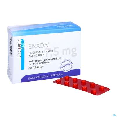 Sie sehen eine Packung Enada N.a.d.h Dr.birkmayer Tabl 7,5mg 80st, Produktbild: 05 Enada N.a.d.h Dr.birkmayer Tabl 7,5mg 80st, A-Nr.: 2963926 - 05