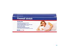 Sie sehen eine Packung Fixierbinden Fixomull/stretch Fixierverband 2mx15cm 1st, Produktbild: 01 Fixierbinden Fixomull/stretch Fixierverband 2mx15cm 1st, A-Nr.: 0782296 - 01