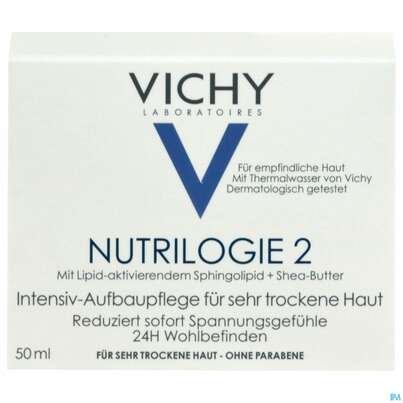 Sie sehen eine Packung Vichy Nutrilogie 2 Sehr Trockene Haut 50ml, Produktbild: 01 Vichy Nutrilogie 2 Sehr Trockene Haut 50ml, A-Nr.: 2297955 - 01