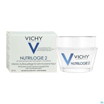 Sie sehen eine Packung Vichy Nutrilogie 2 Sehr Trockene Haut 50ml, Produktbild: 04 Vichy Nutrilogie 2 Sehr Trockene Haut 50ml, A-Nr.: 2297955 - 04