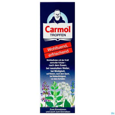 Sie sehen eine Packung Carmol Tropfen 160ml, Produktbild: 01 Carmol Tropfen 160ml, A-Nr.: 0155085 - 01
