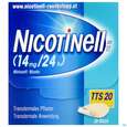 Sie sehen eine Packung Nicotinell Transdermale Pflaster Tts 20 (14mg/24h) 28st, Produktbild: 01 Nicotinell Transdermale Pflaster Tts 20 (14mg/24h) 28st, A-Nr.: 1254547 - 01