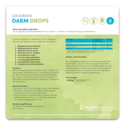 Sie sehen eine Packung Lactobact DARM DROPS, Produktbild: 04 Lactobact DARM DROPS, A-Nr.: 5581421 - 04
