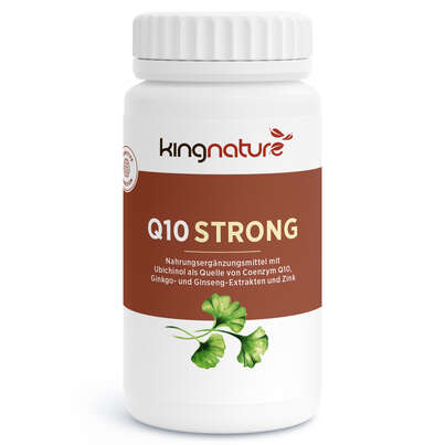 Sie sehen eine Packung kingnature Q10 STRONG, Produktbild: 01 kingnature Q10 STRONG, A-Nr.: 5667602 - 01