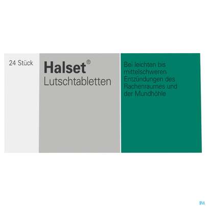 Sie sehen eine Packung Halset Lutschtabl 24st, Produktbild: 01 Halset Lutschtabl 24st, A-Nr.: 1091275 - 01