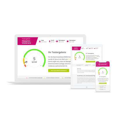 Sie sehen eine Packung cerascreen Histamin-Intoleranz Test, Produktbild: 03 cerascreen Histamin-Intoleranz Test, A-Nr.: 4879041 - 03