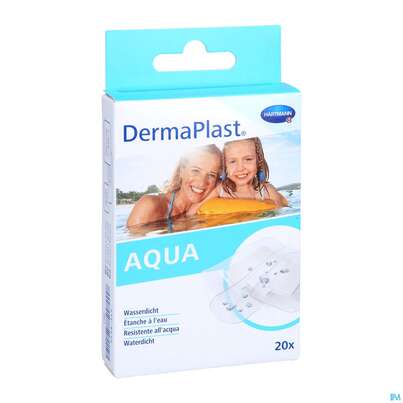 Sie sehen eine Packung Dermaplast Aqua 3 Groessen 20st, Produktbild: 03 Dermaplast Aqua 3 Groessen 20st, A-Nr.: 4173909 - 03