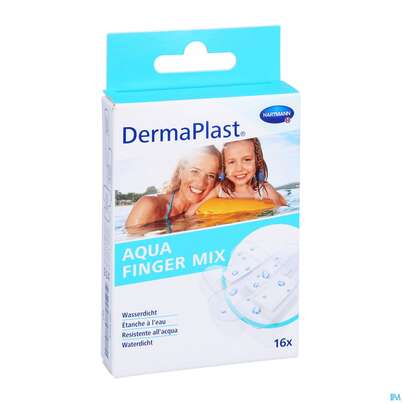 Sie sehen eine Packung Dermaplast Aqua Finger Mix 16st, Produktbild: 03 Dermaplast Aqua Finger Mix 16st, A-Nr.: 5328308 - 03