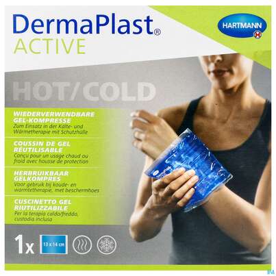 Sie sehen eine Packung Kalt/warm Therapie Dermaplast/active Hot/cold Gel-kompresse Wiederverwendb.13x14cm 1st, Produktbild: 01 Kalt/warm Therapie Dermaplast/active Hot/cold Gel-kompresse Wiederverwendb.13x14cm 1st, A-Nr.: 4749232 - 01