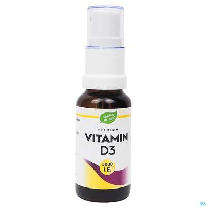 Sie sehen eine Packung Vitamin D3 Pumpe Algen 5000ie Dr Bun 20ml, Produktbild: 02 Vitamin D3 Pumpe Algen 5000ie Dr Bun 20ml, A-Nr.: 5623504 - 02
