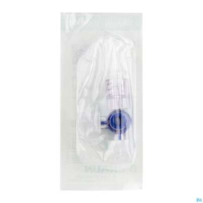 Sie sehen eine Packung Discofix Dreiwegehahn Blau 4095111 1st, Produktbild: 01 Discofix Dreiwegehahn Blau 4095111 1st, A-Nr.: 1071930 - 01