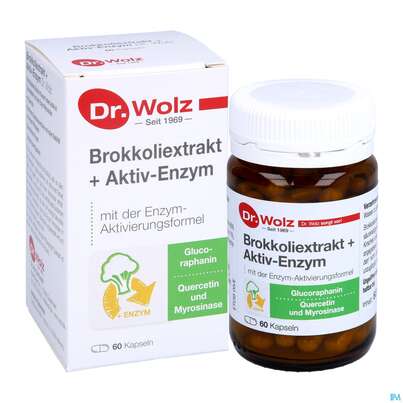 Sie sehen eine Packung Dr.wolz Brokkoliextrakt Kapseln +aktiv-enzym 60563 60st, Produktbild: 05 Dr.wolz Brokkoliextrakt Kapseln +aktiv-enzym 60563 60st, A-Nr.: 5133705 - 05