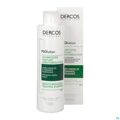 Sie sehen eine Packung Shampoon Vichy/dercos Psolution Anti-schuppen Psoriasis 200ml, Produktbild: 03 Shampoon Vichy/dercos Psolution Anti-schuppen Psoriasis 200ml, A-Nr.: 5429713 - 03