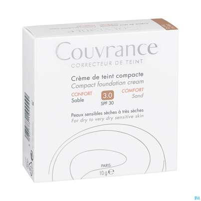 Sie sehen eine Packung Avène Couvrance Kompakt Creme-make-up Reichhaltig Sand 10g, Produktbild: 02 Avène Couvrance Kompakt Creme-make-up Reichhaltig Sand 10g, A-Nr.: 1774353 - 02