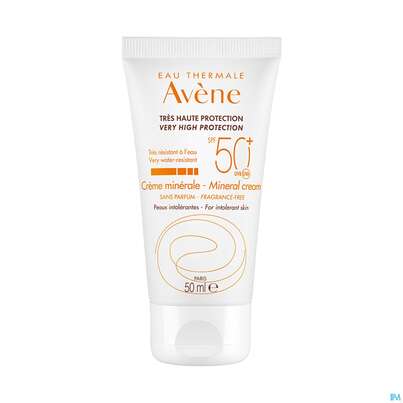 Sie sehen eine Packung Avène Mineralische Sonnencreme Spf 50+ 50ml, Produktbild: 05 Avène Mineralische Sonnencreme Spf 50+ 50ml, A-Nr.: 2993407 - 05