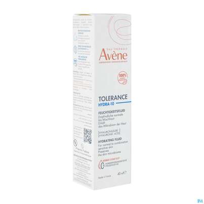Sie sehen eine Packung Avene Tolerance/hydra-10 Fluid 40ml, Produktbild: 02 Avene Tolerance/hydra-10 Fluid 40ml, A-Nr.: 5675659 - 02