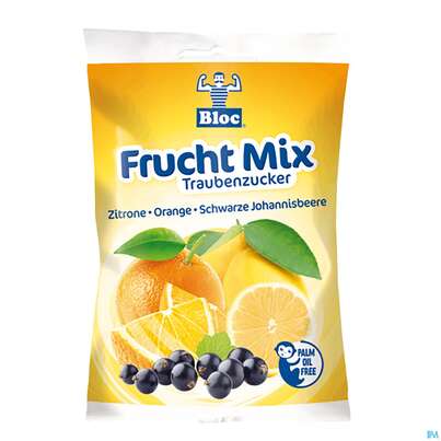 Sie sehen eine Packung Bloc Traubenzucker Beutel Frucht Mix 75g, Produktbild: 02 Bloc Traubenzucker Beutel Frucht Mix 75g, A-Nr.: 0753308 - 02