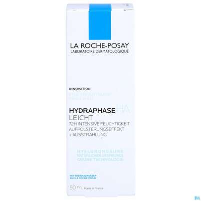 Sie sehen eine Packung La Roche Posay Gesichtspflege Hydraphase/ha Leicht Normale Haut 50ml, Produktbild: 01 La Roche Posay Gesichtspflege Hydraphase/ha Leicht Normale Haut 50ml, A-Nr.: 5388919 - 01