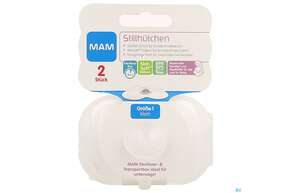 Sie sehen eine Packung Mam Care Stillhuetchen Small 2st, Produktbild: 01 Mam Care Stillhuetchen Small 2st, A-Nr.: 3754202 - 01