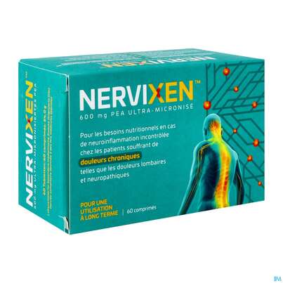 Sie sehen eine Packung Nervixen Tabl 600mg Pea 60st, Produktbild: 02 Nervixen Tabl 600mg Pea 60st, A-Nr.: 5475558 - 02
