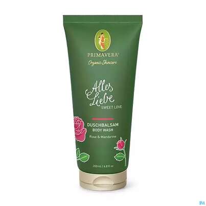 Sie sehen eine Packung Primavera Alles Liebe Duschbalsam 200ml, Produktbild: 01 Primavera Alles Liebe Duschbalsam 200ml, A-Nr.: 4836764 - 01