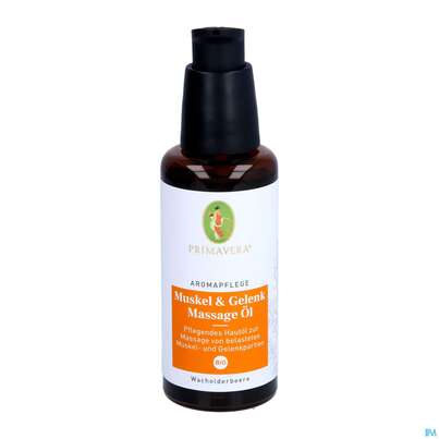 Sie sehen eine Packung Primavera Aromapflege Muskel +gelenk Massage Oel Bio 50ml, Produktbild: 05 Primavera Aromapflege Muskel +gelenk Massage Oel Bio 50ml, A-Nr.: 4588438 - 05