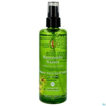 Sie sehen eine Packung Primavera Bio Pflanzenwasser Hamamelis 100ml, Produktbild: 01 Primavera Bio Pflanzenwasser Hamamelis 100ml, A-Nr.: 2859904 - 01